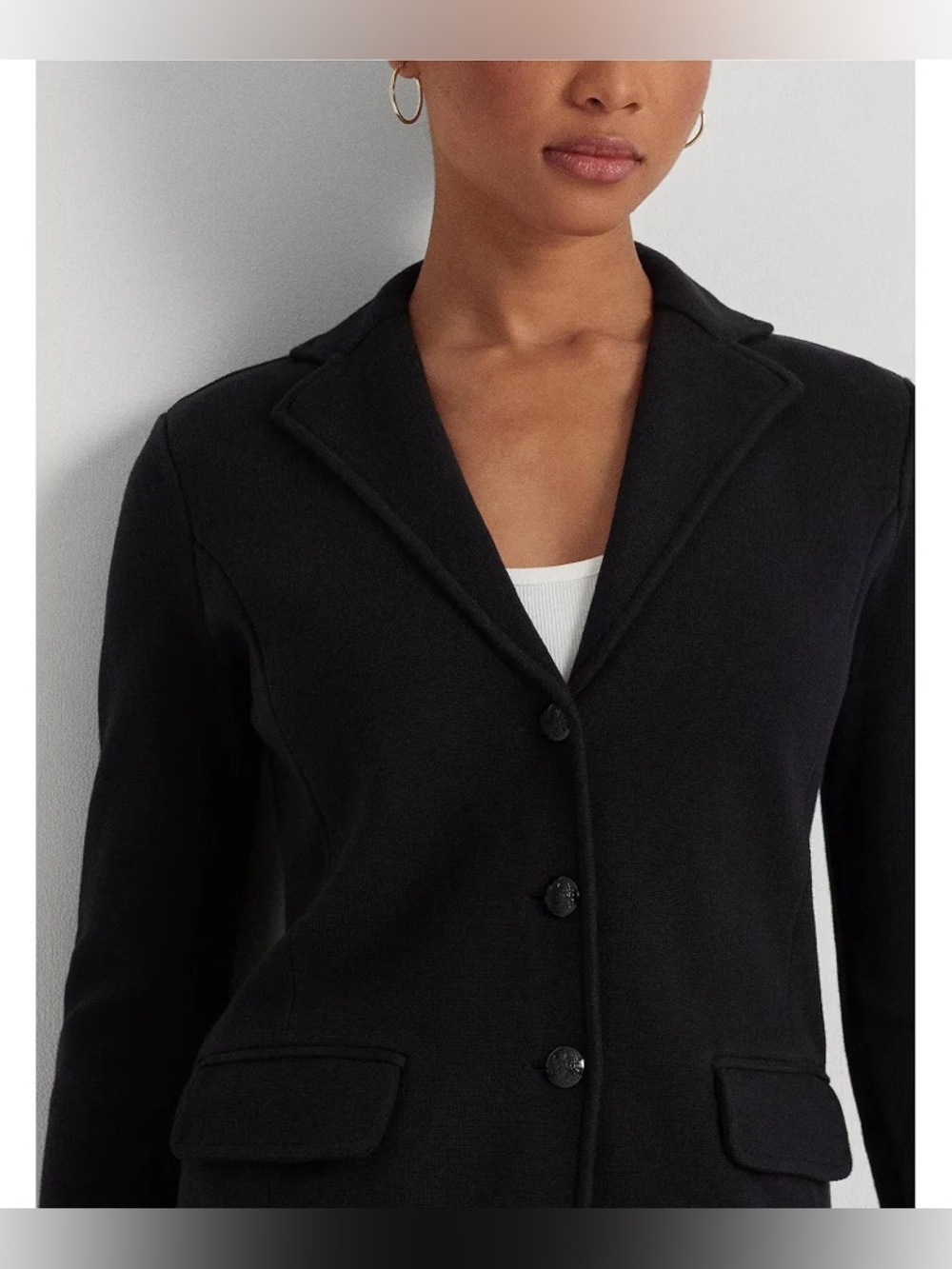 Lauren Ralph Lauren 
Combed Cotton-Blend Blazer - Picture 3 of 8